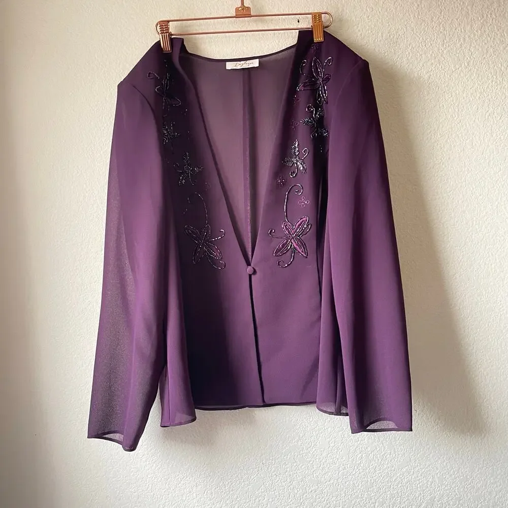 Vintage y2k purple maxi set‎ evening formal wedding large